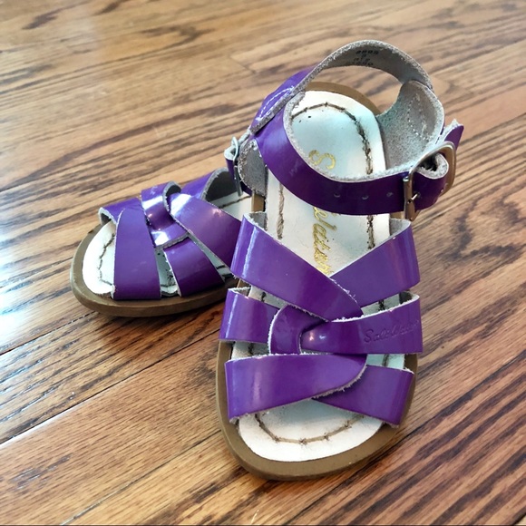 purple salt water sandals